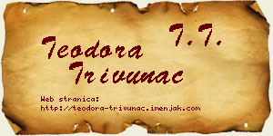 Teodora Trivunac vizit kartica